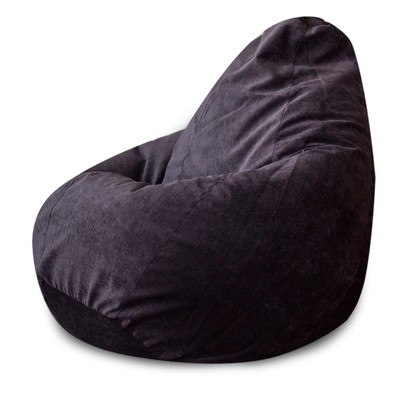 Кресло-мешок «Груша», микровельвет, размер 3ХL, цвет тёмно-серый
