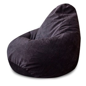 Кресло-мешок «Груша», микровельвет, размер L, цвет тёмно-серый