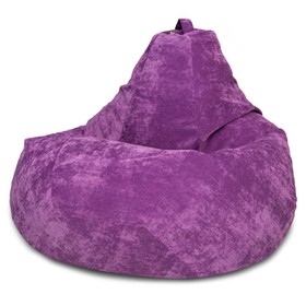 Кресло-мешок «Груша», микровельвет, размер L, цвет фиолетовый