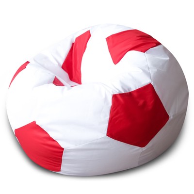 Кресло «Мяч», оксфорд, цвет белый/красный