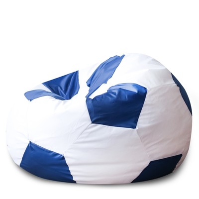 Кресло «Мяч», оксфорд, цвет белый/синий