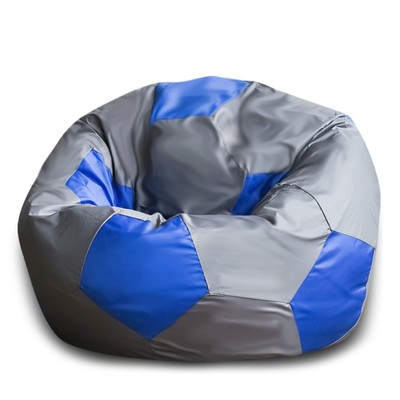 Кресло «Мяч», оксфорд, цвет серый/синий