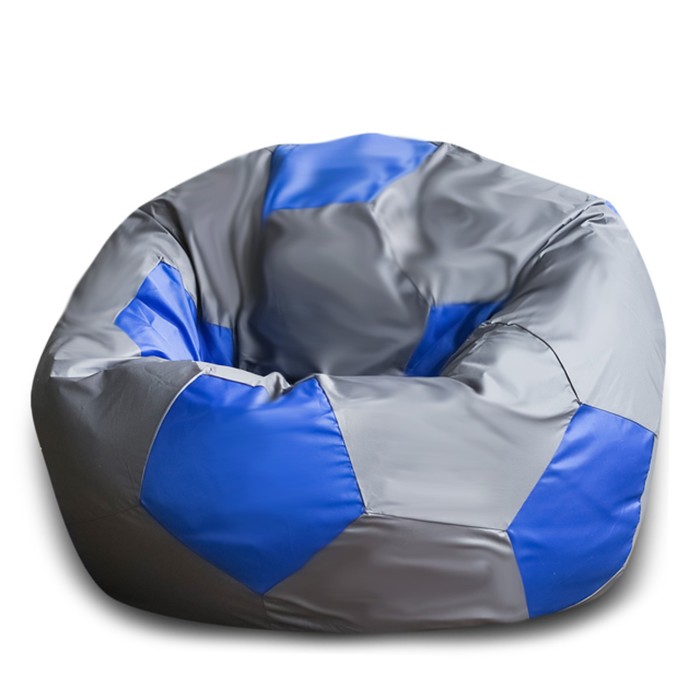 Кресло «Мяч», оксфорд, цвет серый/синий - Фото 1