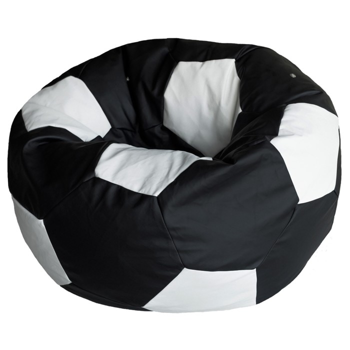 Кресло «Мяч», экокожа, цвет чёрный/белый - Фото 1