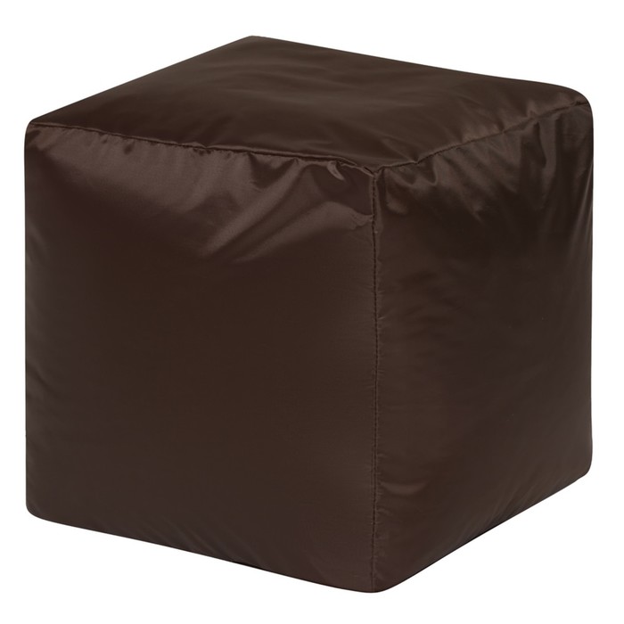 Пуфик «Куб», оксфорд, цвет коричневый - Фото 1