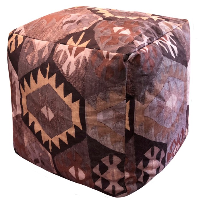Пуфик «Куб» «Мехико», цвет коричневый - Фото 1