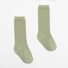 Гольфы детские, цвет зелёный, размер 14 - Фото 1