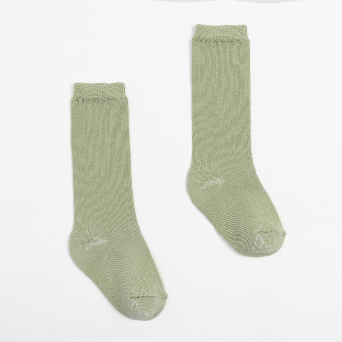 Гольфы детские, цвет зелёный, размер 20 - Фото 1