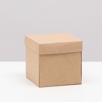 Коробка складная, крафт, 10 х 10 х 10 см