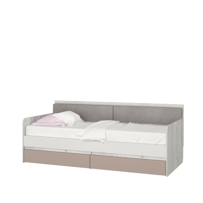 Кровать-тахта с подушками «Зефир № 900.4», 2000 × 900 мм, цвет дуб эльза / мокко - Фото 1