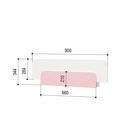 Бортик защитный «Зефир», 900 × 50 × 350 мм, цвет дуб эльза / розовый - Фото 2