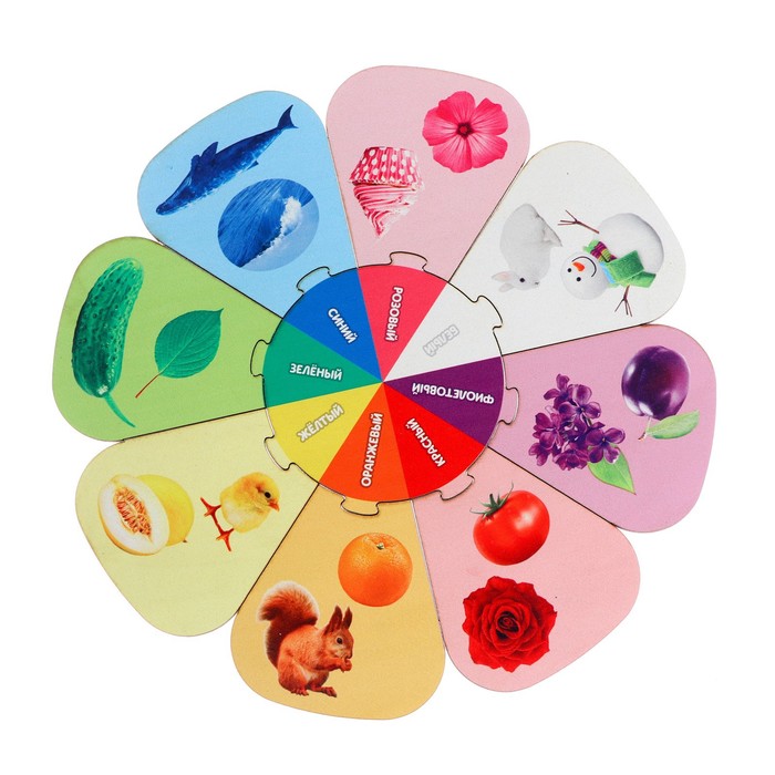 Обучающий набор «Изучаем цвета», пазл + картонная книга 53437