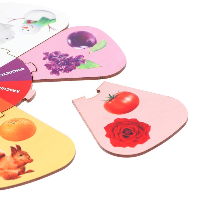 Обучающий набор «Изучаем цвета», пазл + картонная книга 53437