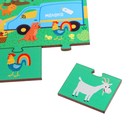 Игровой и обучающий набор «Такие разные животные», 4 пазла + картонная книга с окошками - фото 10199672