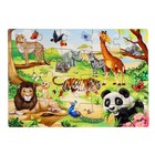 Игровой и обучающий набор «Весёлый зоопарк», пазл + картонная книга - Фото 2