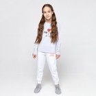 Брюки для девочки, цвет светло-серый, рост 134-140 - фото 52260193