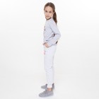 Брюки для девочки, цвет светло-серый, рост 134-140 - фото 52260195