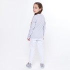 Брюки для девочки, цвет светло-серый, рост 134-140 - фото 52260196