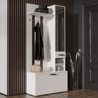 Прихожая «Ника», с зеркалом, 910×354×2035 мм, цвет белая гладкая - Фото 1