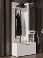 Прихожая «Ника», с зеркалом, 910×354×2035 мм, цвет белая гладкая - Фото 1