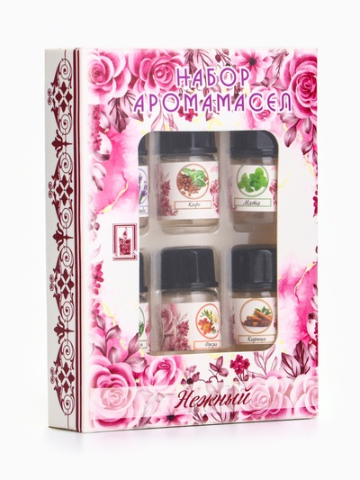 Набор эфирных масел «Нежный», 6 штук по 3 мл, Богатство Аромата