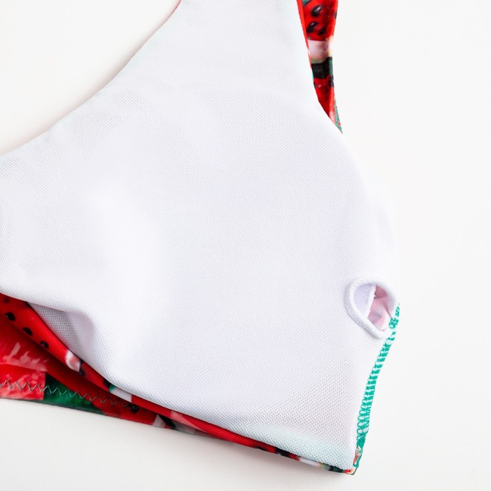 Купальник женский раздельный MINAKU цвет красный/зелёный, размер 44