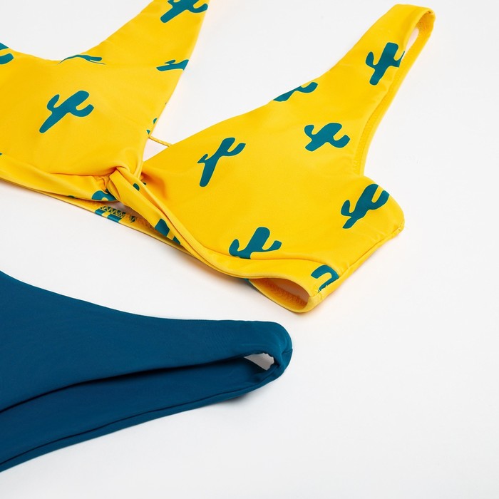 Купальник раздельный MINAKU, цвет синий/жёлтый, размер 46