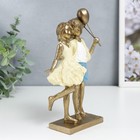 Фигурка полистоун «Детишки с воздушными шариками, в жёлтых нарядах», 20×5×10 см - Фото 2