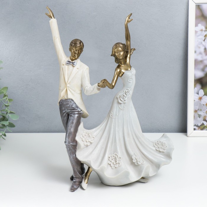 Сувенир полистоун "Молодожёны - свадебный танец" 35,5х14х25 см - Фото 1