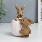 Фигурка полистоун «Крольчата в яичной скорлупе с цветочками», 10×5.5×9 см - Фото 4