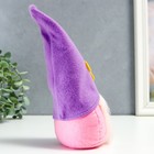 Кукла интерьерная "Гном в колпаке с цветком и божьей коровкой" 25х8х6 см - фото 21533574