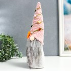 Кукла интерьерная "Гном в колпаке с ромашкой и розами" 36х7х6 см см - фото 21533578