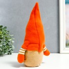 Кукла интерьерная "Бабуля в рыжем колпаке с герберой" 25х8х6 см - фото 21533598