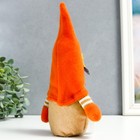 Кукла интерьерная "Бабуля в рыжем колпаке с герберой" 25х8х6 см - фото 21533599