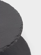 Этажёрка для фруктов и десертов Magistro Valley, 2 яруса, d=25/20×24 см, сланец, чёрная - Фото 3