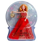 Кукла-модель шарнирная «Снежная принцесса», с аксессуаром, красное платье, уценка - Фото 1