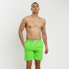Плавки купальные мужские однотонные, MINAKU цвет зелёный, размер 52 - фото 9647676