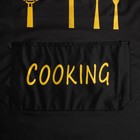 Фартук Этель "Cooking", цв. черный, 70*68 см, 100% п/э - Фото 3