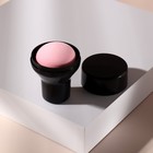 Спонж для макияжа с ручкой «Стик», d 4,1 × 3 см, в футляре, цвет чёрный/розовый - фото 8681877
