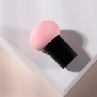 Спонж для макияжа с ручкой «Стик», d 4,1 × 3 см, в футляре, цвет чёрный/розовый - фото 8681878