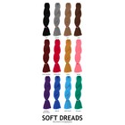 SOFT DREADS Канекалон однотонный, гофрированный, 60 см, 100 гр, цвет чёрный(#1B) - Фото 4