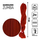 ZUMBA Канекалон однотонный, гофрированный, 60 см, 100 гр, цвет тёмно-рыжий(#350) - фото 9648058
