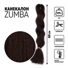 ZUMBA Канекалон однотонный, гофрированный, 60 см, 100 гр, цвет тёмно-русый(#HKB10) - фото 9648079