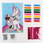Фреска песком с блёстками «Минни Маус и единорог», 9 цветов - Фото 2