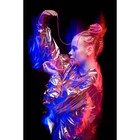 SIM-BRAIDS Канекалон однотонный, гофрированный, 65 см, 90 г, оранжевый(#Orange) - Фото 5