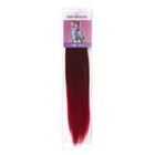 SIM-BRAIDS Канекалон двухцветный, гофрированный, 65 см, 90 гр, цвет русый/бордовый(#FR-9) - Фото 3