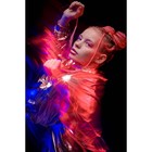 SIM-BRAIDS Канекалон двухцветный, гофрированный, 65 см, 90 гр, цвет красный/русый(#FR-10) - Фото 5