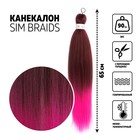 SIM-BRAIDS Канекалон двухцветный, гофрированный, 65 см, 90 гр, цвет розовый/русый(#FR-11) - Фото 1