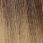 SIM-BRAIDS Канекалон двухцветный, гофрированный, 65 см, 90 гр, цвет молочный/русый(#FR-13) - Фото 2