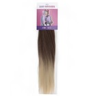 SIM-BRAIDS Канекалон двухцветный, гофрированный, 65 см, 90 г, цвет молочный, русый(#FR=13) - Фото 3
